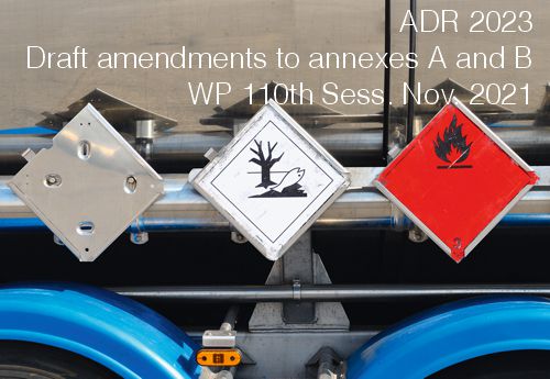 ADR 2023: Draft amendments to annexes A and B | WP 110th Sess. Nov. 2021